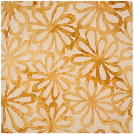 Safavieh 5 x 5 ft. Dip Dye Hand Tufted Square Area Rug Beige & Gold DDY527M-5SQ